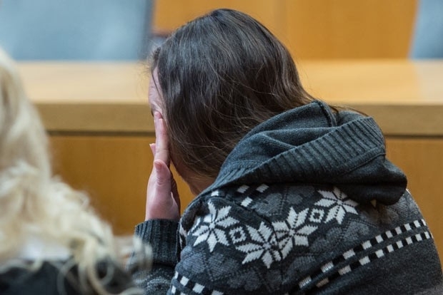 Bianca T. em 12 de novembro no tribunal em Landshut