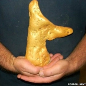 Dimenso da pepita aumentou seu valor no mercado