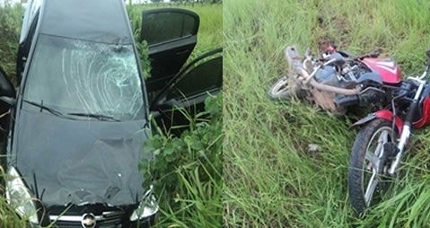 Vectra e moto envolvidos no acidente fatal
