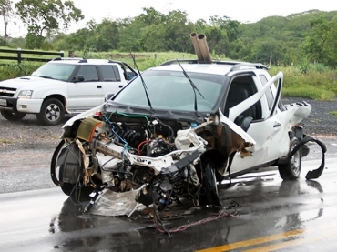 No momento do acidente, pista estava molhada na BR-070