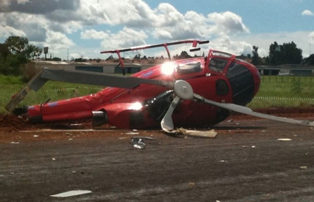 Pilotado por Almir Bezerra, helicptero do senador Wilder Morais (DEM-GO) ficou destrudo em dezembro, aps acidente