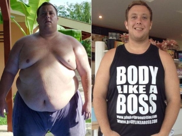 James Mason antes e depois de praticar boxe na Tailndia