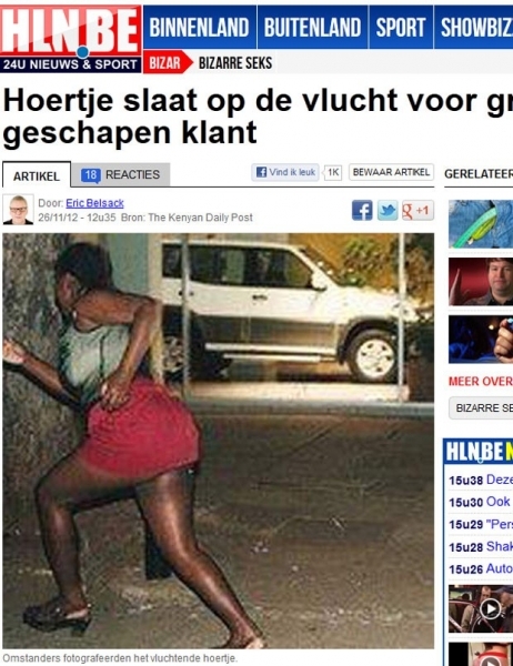 Prostituta fugiu aps ficar assustada com tamanho de pnis de cliente.