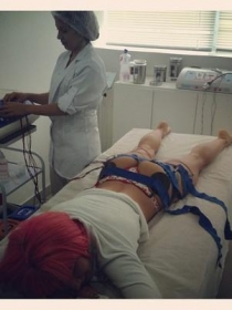 A assistente de palco publicou a foto em seu Instagram