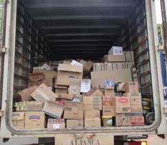 Polcia conseguiu recuperar caminho com todo o carregamento. Da quadrilha, apenas dois foram presos