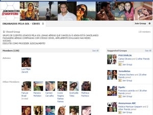 Passageiros que efetuaram a compra criaram uma p�gina no Facebook