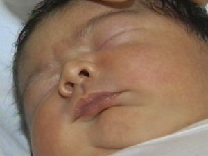 Marcus Vincius nasceu com 5,6 quilos.