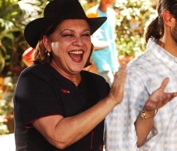 Regina Dourado em cena na Globo