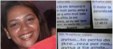 Rayline Campos (foto) enviou mensagens ao tio durante pane em bimotor no Par�