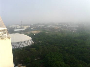 Internauta registrou imagem de cu encoberto de neblina