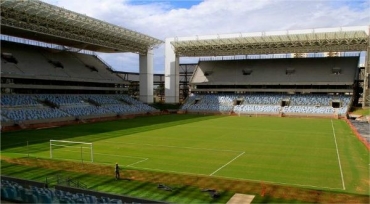 Arquibancadas localizadas atr�s dos gols na Arena Pantanal n�o ser�o mais desmontadas