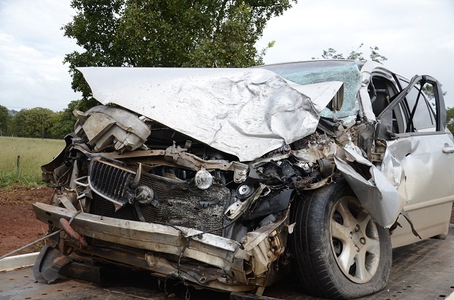 Imagem do acidente logo aps a coliso