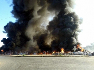 Inc�ndio ocorreu no Bairro Distrito Industrial, em Cuiab�.