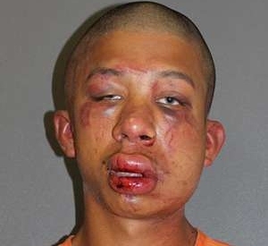 A polcia encontrou o possvel molestador ainda na casa da vtima aps ter sido espancado