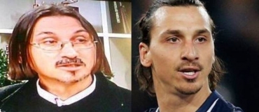 Hristo Hristov,  esquerda, e Zlatan Ibrahimovic,  direita