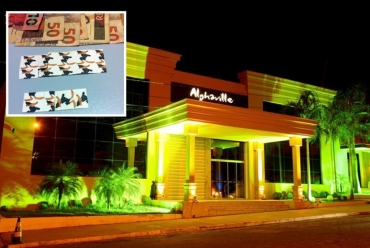 Fachada do Alphaville Buffet, onde ocorreu a priso em flagrante de suspeito de trfico