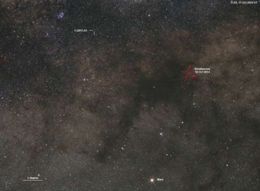 O cometa Siding Spring tem um ncleo de 1,6 km de dimetro e  to pouco slido quanto um monte de talco.
