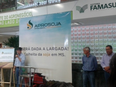 Colheita da safra de soja em MS foi aberta oficialmente nesta ter�a-feira (27), na sede da Famasul