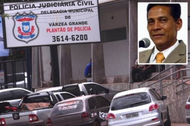 O vereador Nilo Campos (detalhe) foi feito refm com a famlia, em sua casa, em Vrzea Grande