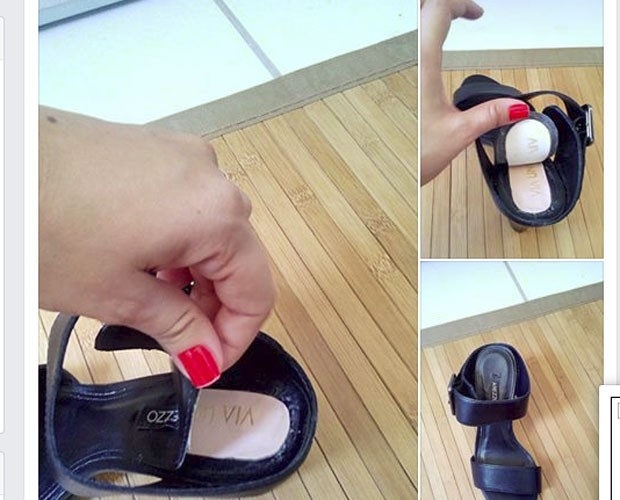 Cliente postou no facebook sapato da Arezzo com marca da Via Uno