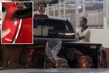 Suspeito com caminhonete carregada de panelas falsificadas