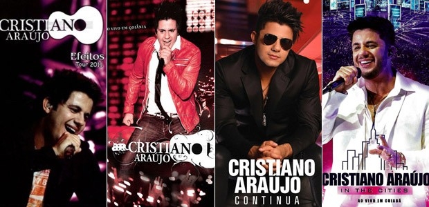 Capas dos quatro discos lanados por Cristiano Arajo
