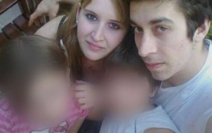 Leandro Acosta e Karen Klein posam para foto antes da prtica do duplo homicdio: barbrie