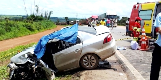 Veculo onde estavam as vtimas do acidente