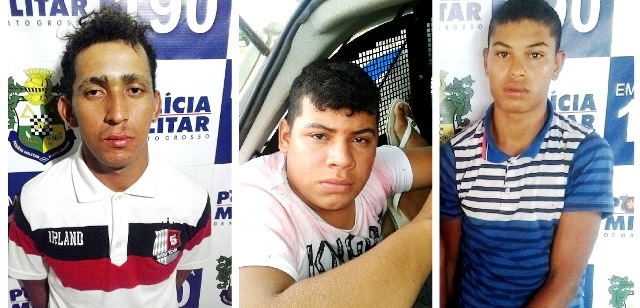 Claudiney Ferreira da Silva de (25)/ Jinedson da Silva (19)/ Fabrcio Pereira Pinto (18)