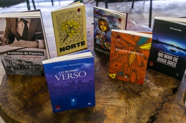 Algumas das obras contempladas nesta primeira edio do Prmio Mato Grosso de Literatura 