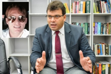 O juiz Geraldo Fid�lis negou pedido de Giovani Guizardi (no detalhe)