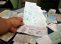 Para cada 100 folhas de cheques compensadas em MT, 2,99 foram devolvidas por falta de saldo