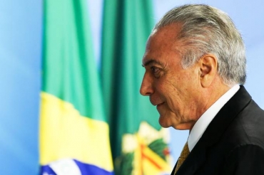 O presidente interino Michel Temer 