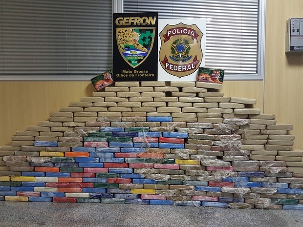 Durante as investigaes os policiais federais apreenderam 274 kg de cocana em Mato Grosso