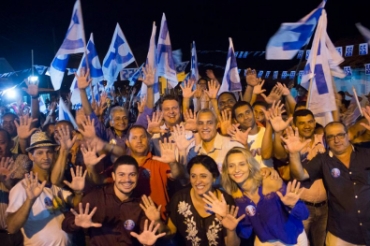 Carlos Favro durante visita a Nortelndia em reunio do candidato Zema (PSD).