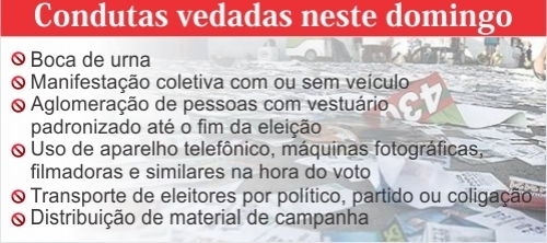 No momento da votao, j na cabine,  proibido ao eleitor o porte do aparelho de telefone celular
