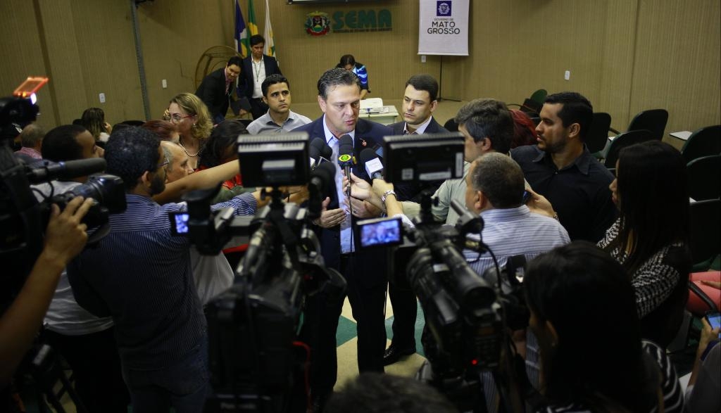 Coletiva da Sema sobre reduo do desmatamento - Foto por: Rodolfo Perdigo / Vice-governadoria