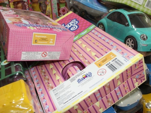 Embalagens de brinquedos devem conter informaes sobre a faixa etria (Foto: Divulgao/Ipem-MT)