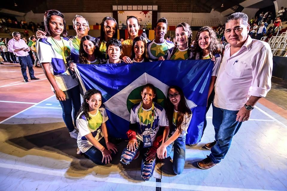Delegao de Mato Grosso durante os Jogos Escolares da Juventude em Joo Pessoa - Foto por: COB