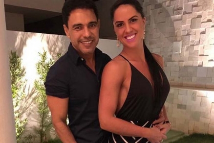 O cantor Zez Di Camargo e atual mulher, Graciele Lacerda