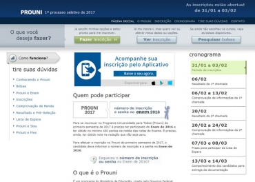 Inscries do Prouni do primeiro semestre de 2017 j esto abertas (Foto: Reproduo)