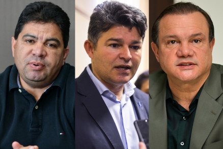 Os senadores Cidinho, Medeiros e Fagundes: gastos de R$ 71,3 mil no recesso parlamentar