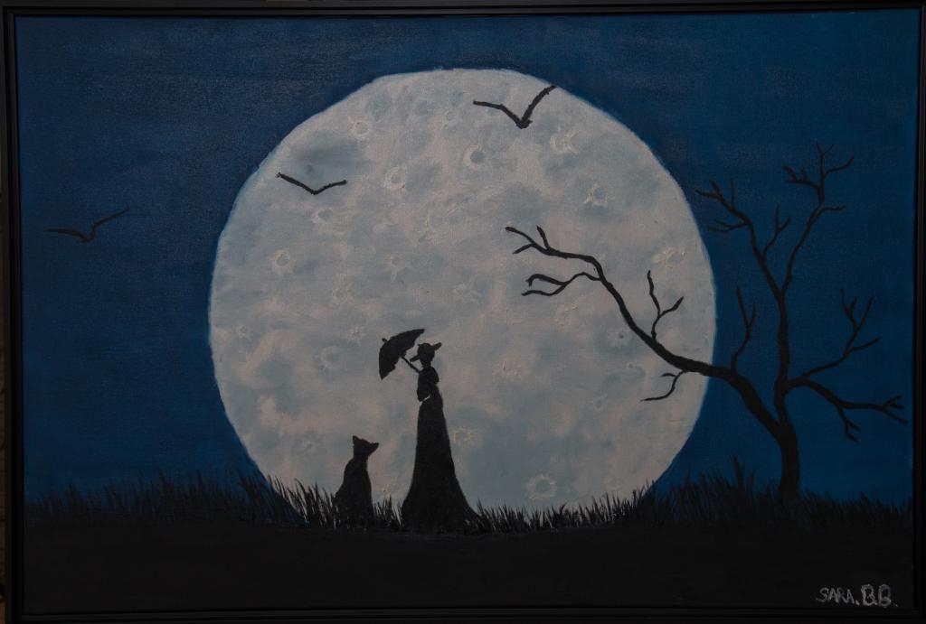 As obras da jovem artista Sara Belo retratam assuntos do cotidiano mato-grossense - Foto por: Divulgao