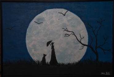 As obras da jovem artista Sara Belo retratam assuntos do cotidiano mato-grossense - Foto por: Divulgao