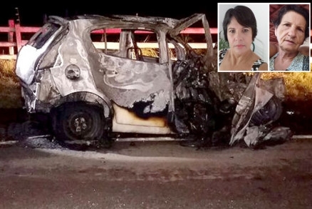 Vera Lcia e sua me Jorgina Rodrigues (detalhe) morreram carbonizadas