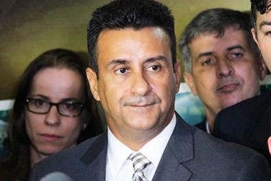 Promotor Mauro Zaque, imagens da poca em que era secretrio de Segurana