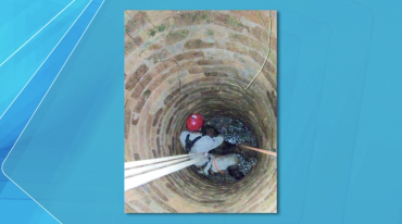 Bombeiros resgataram bezerro em Tangar da Serra (Foto: Divulgao/Corpo de Bombeiros de MT)