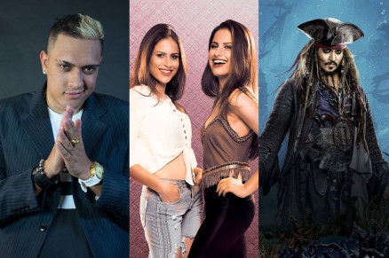O funkeiro Mc Bin Laden, a dupla sertaneja Jlia & Rafaela e o filme Piratas do Caribe 5, so uma das opes