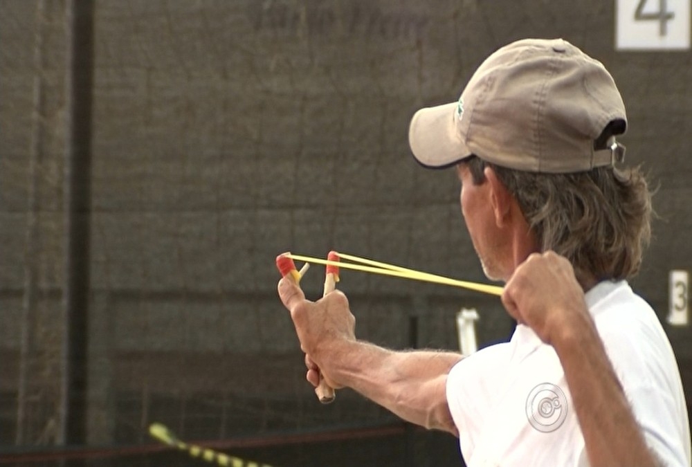 Lei considera prtica de estilingue e suas variaes esporte em MT (Foto: TV Tem/Reproduo)