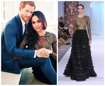Pr�ncipe Harry e Meghan Markle (Fotos: Alexi Lubomirski/Kensington Palace/Divulga��o/Ralph&Russo/Reprodu��o) 